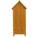 30.3L X 21.3W X 70.5H Outdoor Storage Cabinet Tool Shed Wooden Garden Shed Natural - Image 9