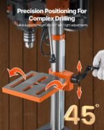 10'' 5-Speed Benchtop Drill Press Cast Iron Drill Press 3.2A 610-2800RPM - Image 2