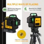 Self Leveling Laser Level Tool, 3x360 Line Lasers, 12 Lines Green Beam Leveler Tool, With Self-leveling, Manual, Pulse Mode, Lazer Level With 360 Magnetic Base And Rechargeable Battery - Image 4