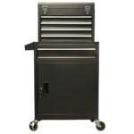 Five-Drawer Rolling Tool Chest With Wheels, Detachable Cabinet Storage Tool Box With Drawers, Metal Tool Cart With Toolbox For Garage Workshop Warehouse - Image 8