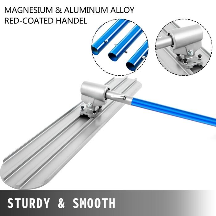 VEVOR Bull Float Magnesium Concrete Float  Round End Concrete Float Tool Cement Tool Bull Concrete Kit Bull Float With 4 Float Handle Bull Float Bracket Concrete Tools Finishing Bull Float - Image 5