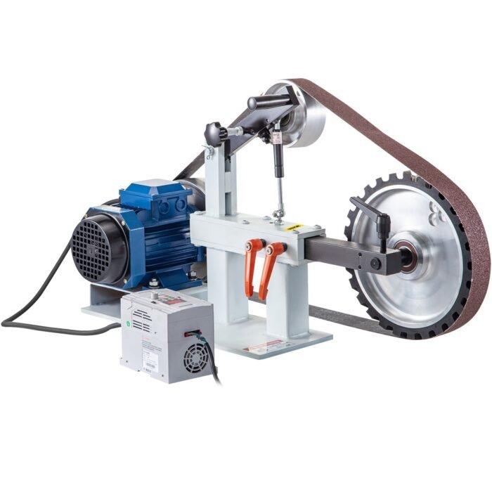 VEVOR 1500W 2HP Belt Sander Grinder, Variable Speed Belt Grinder For Metalworking, 3 In 1 Belt Sander Polisher With 3 Grinding Moulds & Flat Platen Tool Rest For Knife Making - Image 6