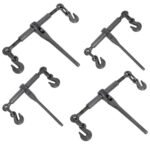 Heavy Duty Ratchet Binders, 9200lbs Working Load Breaking, G70 Hooks Adjustable Length, 4-Pack, Black Hammertone Color - Image 2