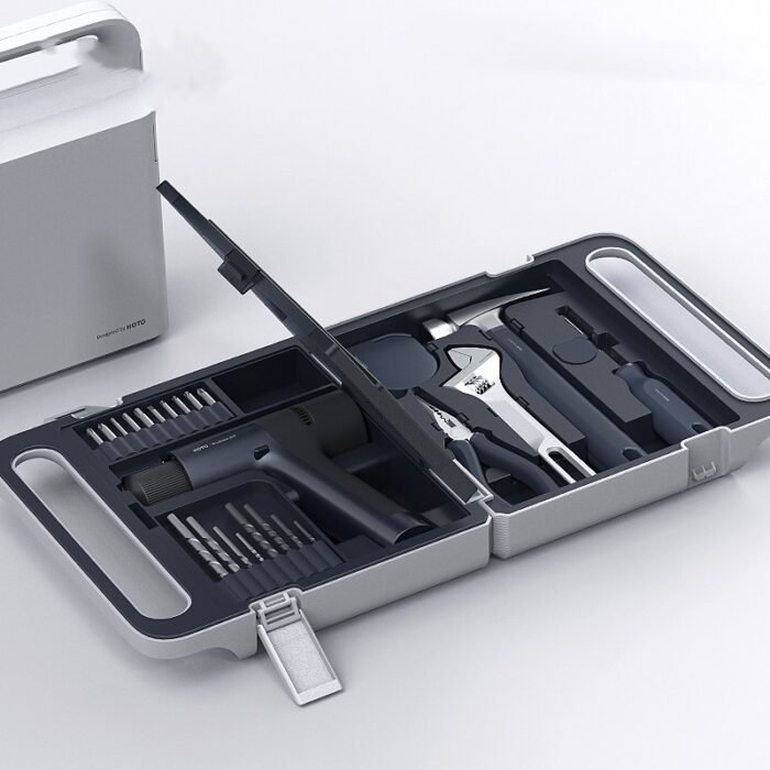 Toolbox Set Electric Screwdriver Multi-functional Vehicle Tool For Home Maintenance - Image 1