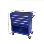 4 Drawers Tool Cabinet With Tool Sets--BLUE - Image 3