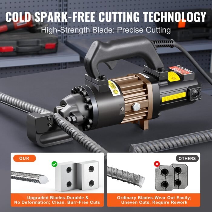 Electric Hydraulic Rebar Cutter Cutting Up - Image 6
