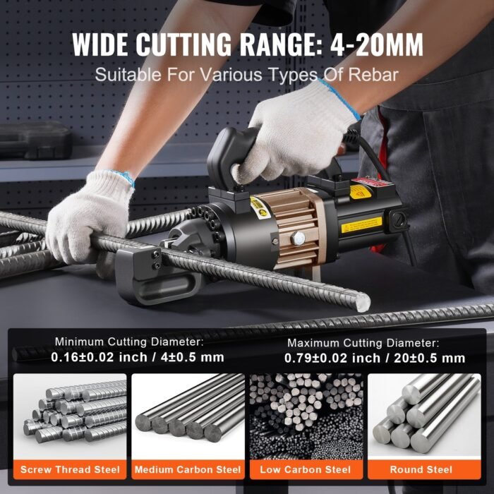 Electric Hydraulic Rebar Cutter Cutting Up - Image 10