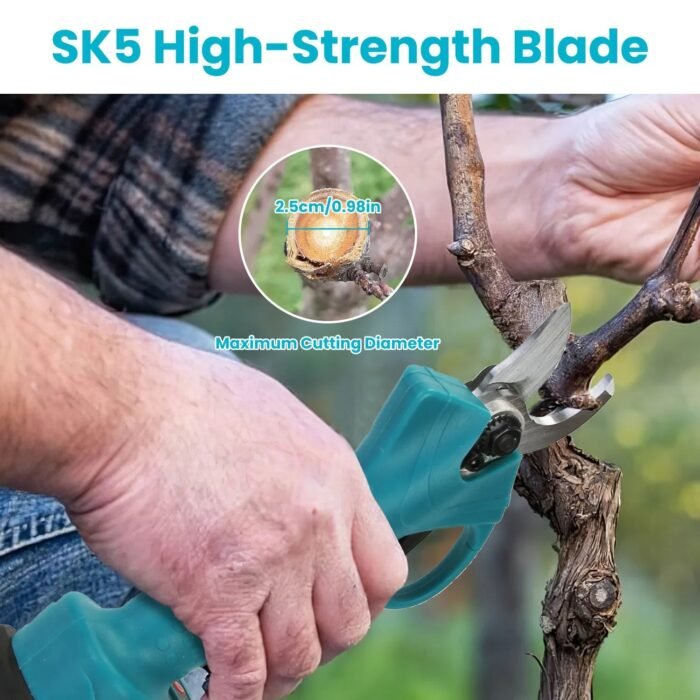 4 In 1 Cordless Pruning Shear And Electric Chainsaw With Max 5.5FT Extension Poles Pole Saw SK5 Blade Brushless Pruning Shear With 2Pcs 3.0Ah Batteries For Garden Yard GPCT5130 10Cell - Image 10