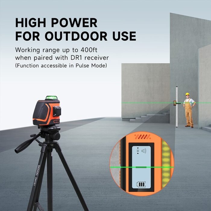 Outdoor Laser Level With Receiver- Dovoh H3-360G-KIT - Image 4