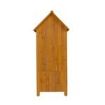 30.3L X 21.3W X 70.5H Outdoor Storage Cabinet Tool Shed Wooden Garden Shed Natural - Image 4