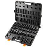 Impact Sockets Set 43pcs 6-Point 1 2in Drive Bit Ratchet Tool Kit Case - Image 8