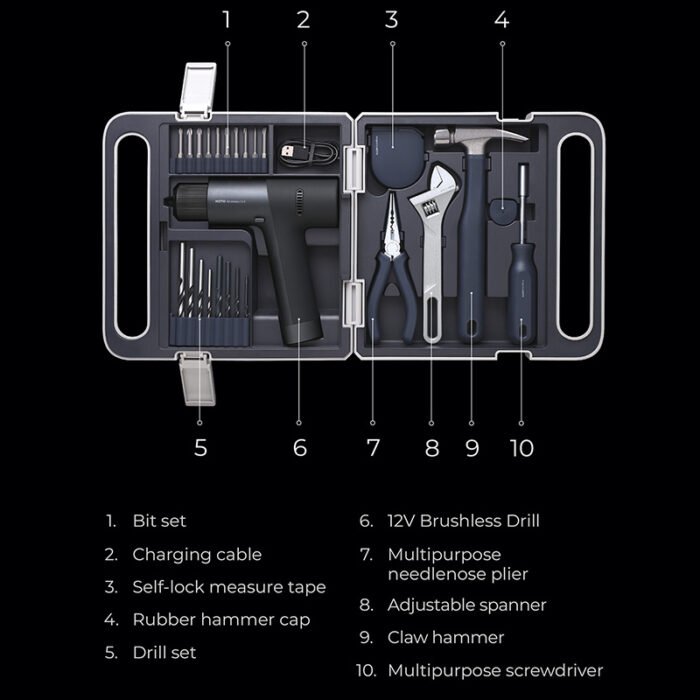 Toolbox Set Electric Screwdriver Multi-functional Vehicle Tool For Home Maintenance - Image 6