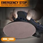 Electric 5mm Random Orbital Sander With Tool Case, Variable Speed Palm Sander With Brushless Motor, 5&6Inch Sanding Pads, Sanders For Woodworking, Primary Wood And Panel Processing - Image 8