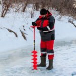VEVOR Ice Drill Auger,Diameter Nylon Ice Auger,  Length Ice Auger Bit,Auger Drill With  Extension Rod,Auger Bit  Adapter,Top Plate & Blade Guard For Ice Fishing Ice Burrowing Red - Image 5