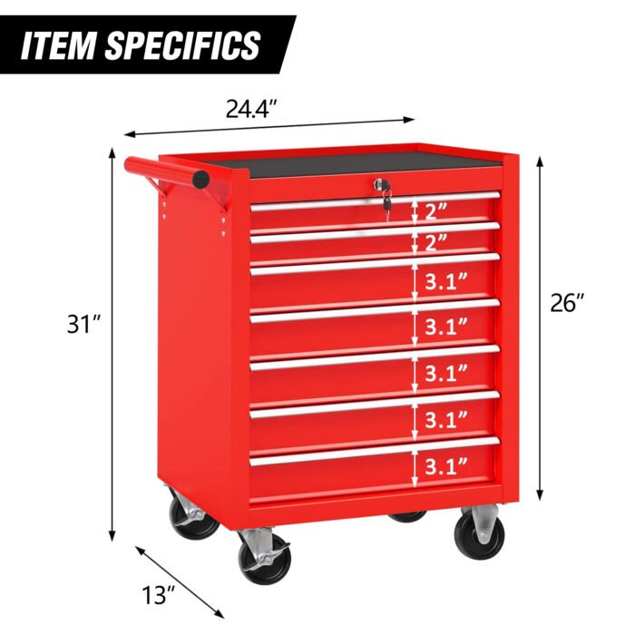 7 Drawers Tool Cabinet - Image 6