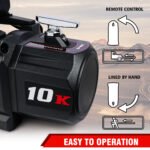 X-BULL Winch - 10000 Lbs BJ Load Capacity Electric Winch Kit - 12V Synthetic Rope Winch, Waterproof IP67 Electric Winch With Rope Fairlead With Wireless Handheld Remote Control And Wired Control Recov - Image 4