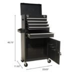 Five-Drawer Rolling Tool Chest With Wheels, Detachable Cabinet Storage Tool Box With Drawers, Metal Tool Cart With Toolbox For Garage Workshop Warehouse - Image 7