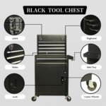 Five-Drawer Rolling Tool Chest With Wheels, Detachable Cabinet Storage Tool Box With Drawers, Metal Tool Cart With Toolbox For Garage Workshop Warehouse - Image 6