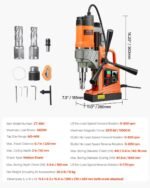 Magnetic Drill 1450W 12500N Portable Mag Drill Press 800RPM - Image 8